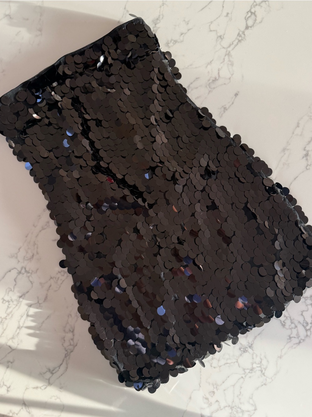 12th Tribe Pippa Disco Sequin Mini Dress - Jet Black - Size Medium - Picture 2 of 6